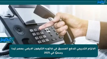 الإلزام التدريجي للدفع المسبق في فاتورة التليفون الأرضي بمصر تبدأ رسميًا في 2025